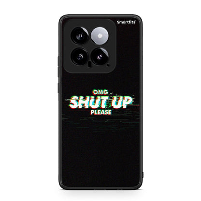 Xiaomi 14 5G OMG ShutUp θήκη από τη Smartfits με σχέδιο στο πίσω μέρος και μαύρο περίβλημα | Smartphone case with colorful back and black bezels by Smartfits