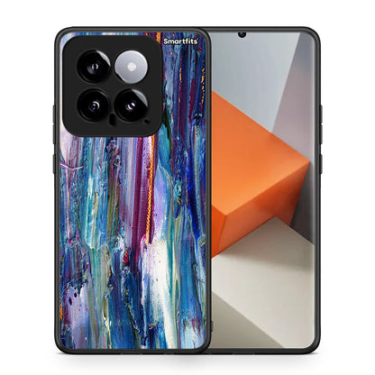 Θήκη Xiaomi 14 5G Winter Paint από τη Smartfits με σχέδιο στο πίσω μέρος και μαύρο περίβλημα | Xiaomi 14 5G Winter Paint case with colorful back and black bezels