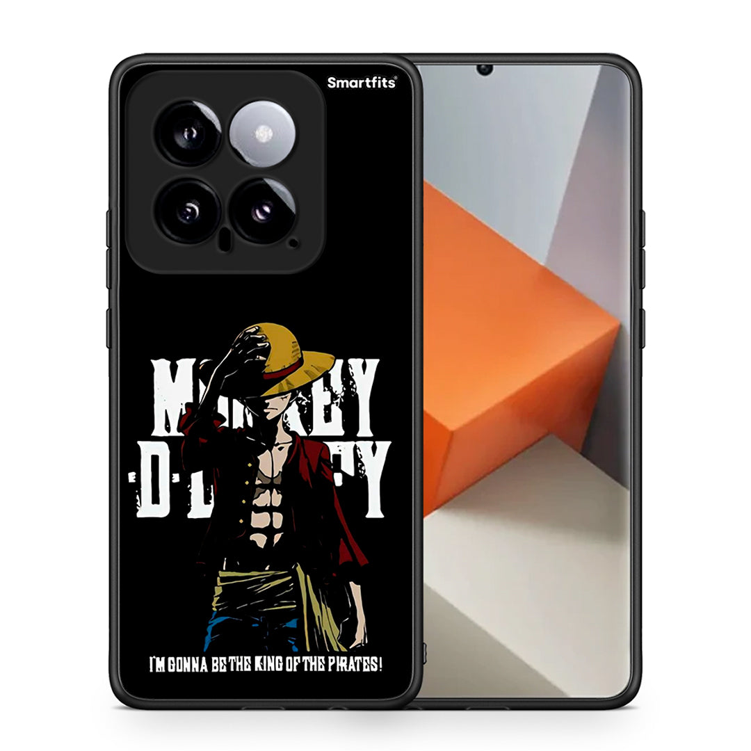 Θήκη Xiaomi 14 5G Pirate King από τη Smartfits με σχέδιο στο πίσω μέρος και μαύρο περίβλημα | Xiaomi 14 5G Pirate King case with colorful back and black bezels