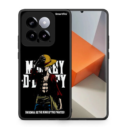 Θήκη Xiaomi 14 5G Pirate King από τη Smartfits με σχέδιο στο πίσω μέρος και μαύρο περίβλημα | Xiaomi 14 5G Pirate King case with colorful back and black bezels