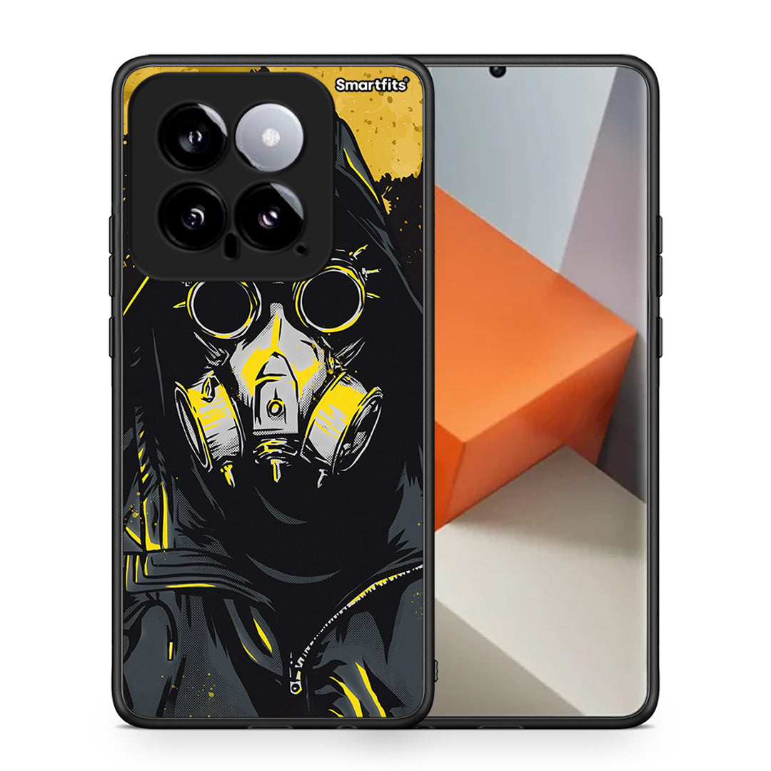 Θήκη Xiaomi 14 5G Mask PopArt από τη Smartfits με σχέδιο στο πίσω μέρος και μαύρο περίβλημα | Xiaomi 14 5G Mask PopArt case with colorful back and black bezels