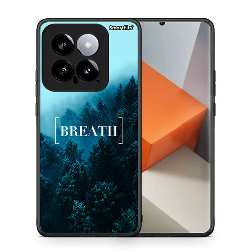 Θήκη Xiaomi 14 5G Breath Quote από τη Smartfits με σχέδιο στο πίσω μέρος και μαύρο περίβλημα | Xiaomi 14 5G Breath Quote case with colorful back and black bezels