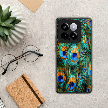 Real Peacock Feathers - Xiaomi 14 5G θήκη
