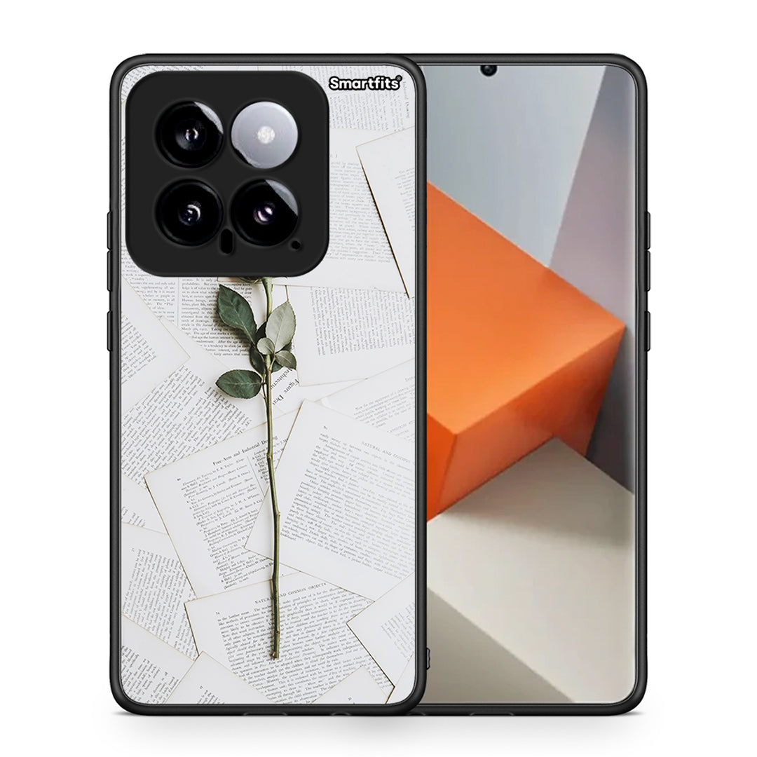 Θήκη Xiaomi 14 5G Red Rose από τη Smartfits με σχέδιο στο πίσω μέρος και μαύρο περίβλημα | Xiaomi 14 5G Red Rose case with colorful back and black bezels