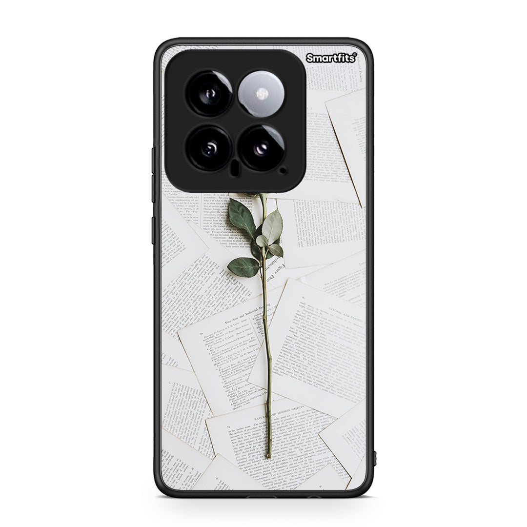 Xiaomi 14 5G Red Rose θήκη από τη Smartfits με σχέδιο στο πίσω μέρος και μαύρο περίβλημα | Smartphone case with colorful back and black bezels by Smartfits