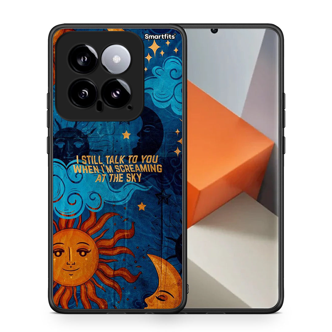 Θήκη Xiaomi 14 5G Screaming Sky από τη Smartfits με σχέδιο στο πίσω μέρος και μαύρο περίβλημα | Xiaomi 14 5G Screaming Sky case with colorful back and black bezels