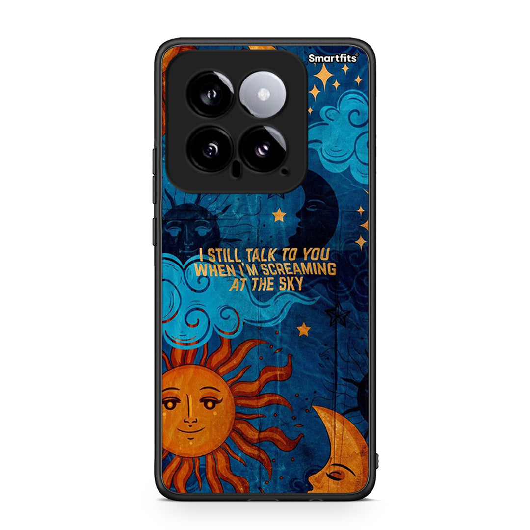 Xiaomi 14 5G Screaming Sky θήκη από τη Smartfits με σχέδιο στο πίσω μέρος και μαύρο περίβλημα | Smartphone case with colorful back and black bezels by Smartfits