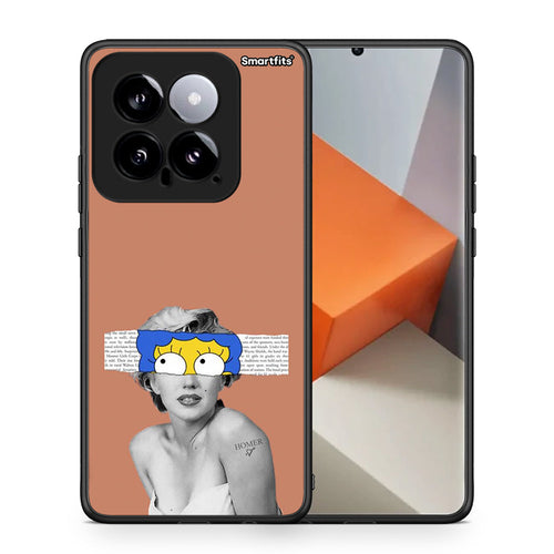 Θήκη Xiaomi 14 5G Sim Merilyn από τη Smartfits με σχέδιο στο πίσω μέρος και μαύρο περίβλημα | Xiaomi 14 5G Sim Merilyn case with colorful back and black bezels