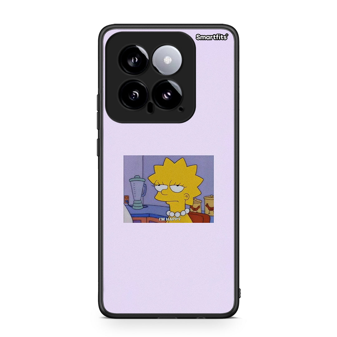 Xiaomi 14 5G So Happy θήκη από τη Smartfits με σχέδιο στο πίσω μέρος και μαύρο περίβλημα | Smartphone case with colorful back and black bezels by Smartfits