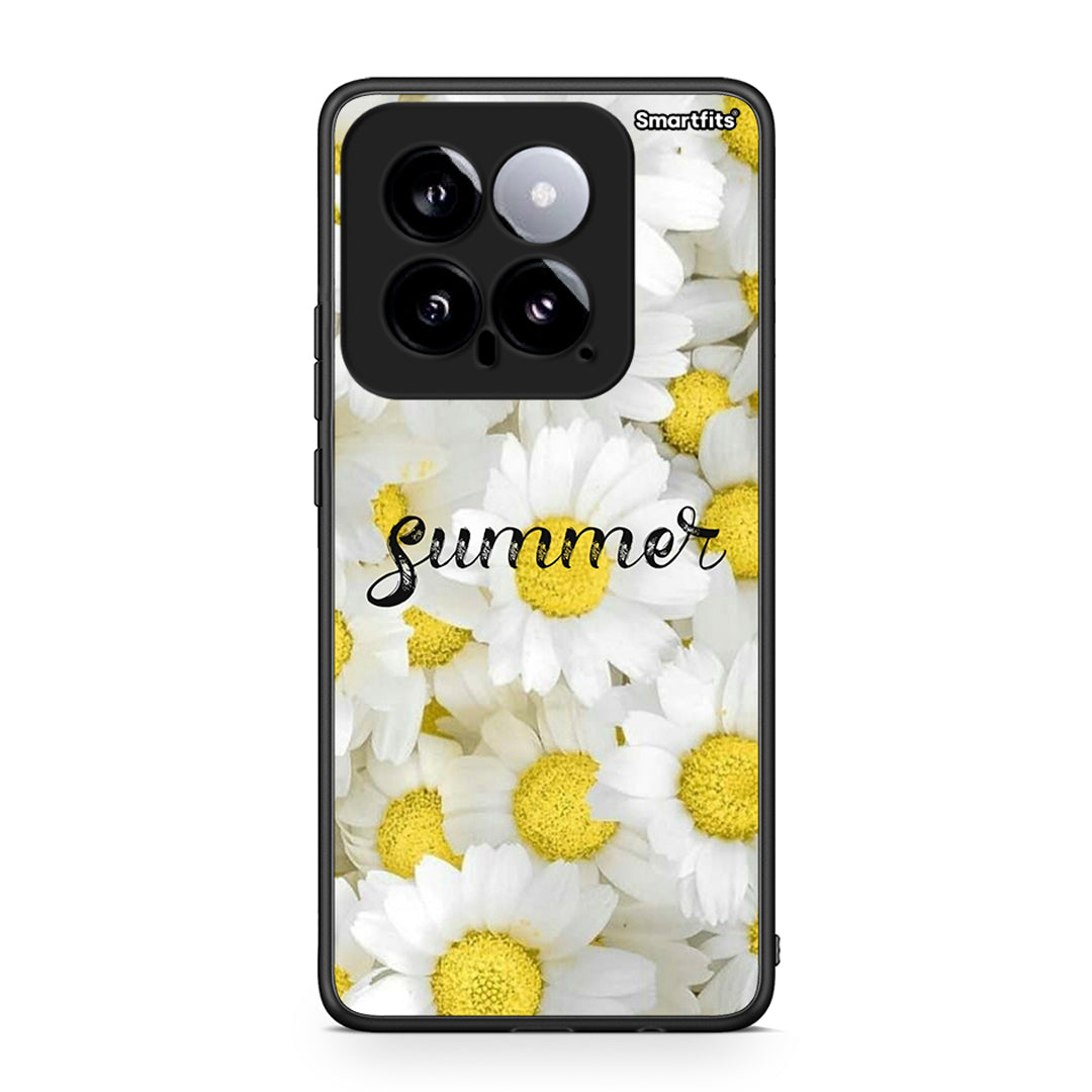 Xiaomi 14 5G Summer Daisies Θήκη από τη Smartfits με σχέδιο στο πίσω μέρος και μαύρο περίβλημα | Smartphone case with colorful back and black bezels by Smartfits