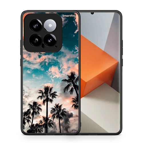 Θήκη Xiaomi 14 5G Sky Summer από τη Smartfits με σχέδιο στο πίσω μέρος και μαύρο περίβλημα | Xiaomi 14 5G Sky Summer case with colorful back and black bezels