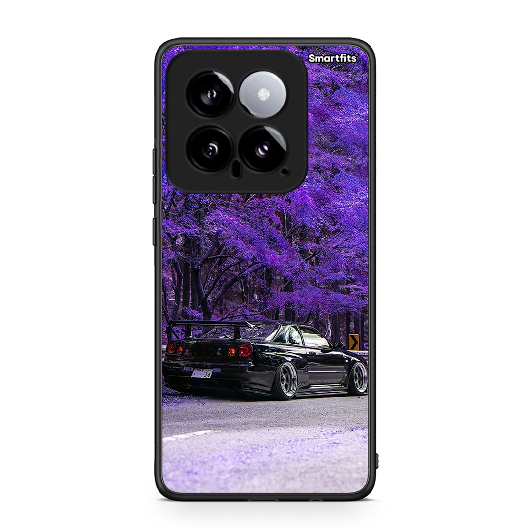Xiaomi 14 5G Super Car Θήκη Αγίου Βαλεντίνου από τη Smartfits με σχέδιο στο πίσω μέρος και μαύρο περίβλημα | Smartphone case with colorful back and black bezels by Smartfits