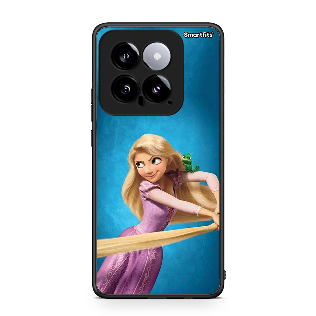 Xiaomi 14 5G Tangled 2 Θήκη Αγίου Βαλεντίνου από τη Smartfits με σχέδιο στο πίσω μέρος και μαύρο περίβλημα | Smartphone case with colorful back and black bezels by Smartfits