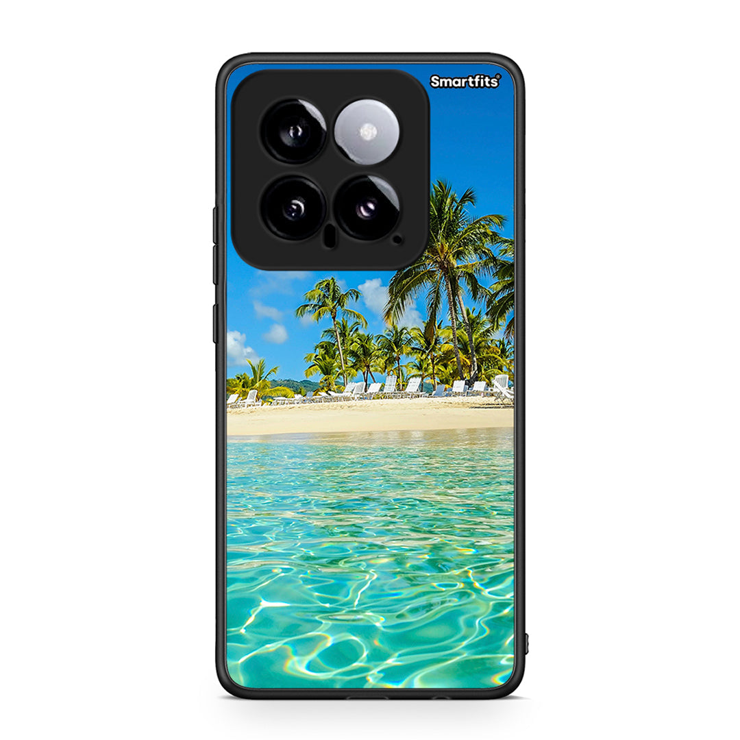 Xiaomi 14 5G Tropical Vibes Θήκη από τη Smartfits με σχέδιο στο πίσω μέρος και μαύρο περίβλημα | Smartphone case with colorful back and black bezels by Smartfits