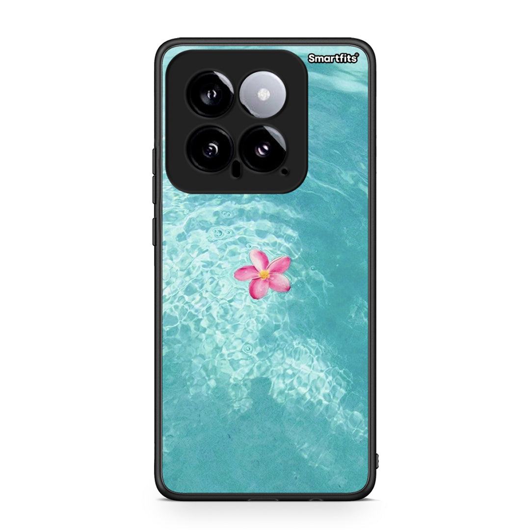 Xiaomi 14 5G Water Flower Θήκη από τη Smartfits με σχέδιο στο πίσω μέρος και μαύρο περίβλημα | Smartphone case with colorful back and black bezels by Smartfits