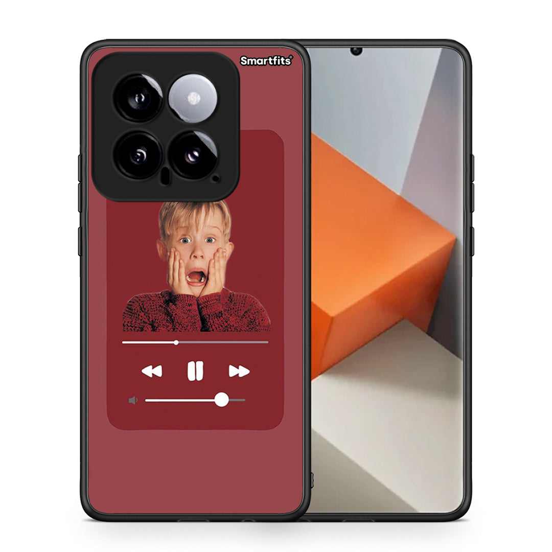 Θήκη Xiaomi 14 5G Xmas Alone Music από τη Smartfits με σχέδιο στο πίσω μέρος και μαύρο περίβλημα | Xiaomi 14 5G Xmas Alone Music case with colorful back and black bezels