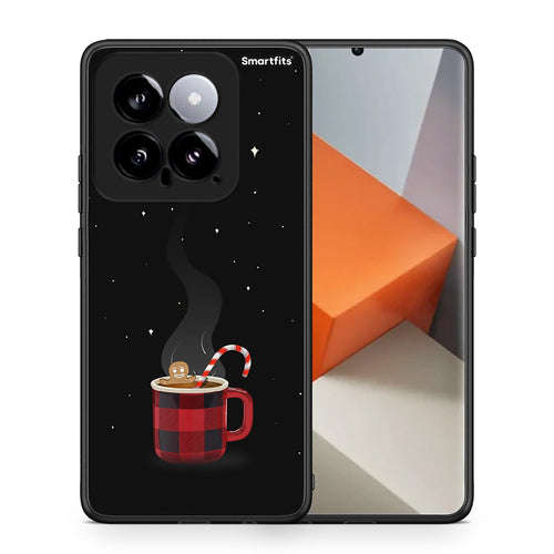 Θήκη Xiaomi 14 5G Xmas Bathing από τη Smartfits με σχέδιο στο πίσω μέρος και μαύρο περίβλημα | Xiaomi 14 5G Xmas Bathing case with colorful back and black bezels