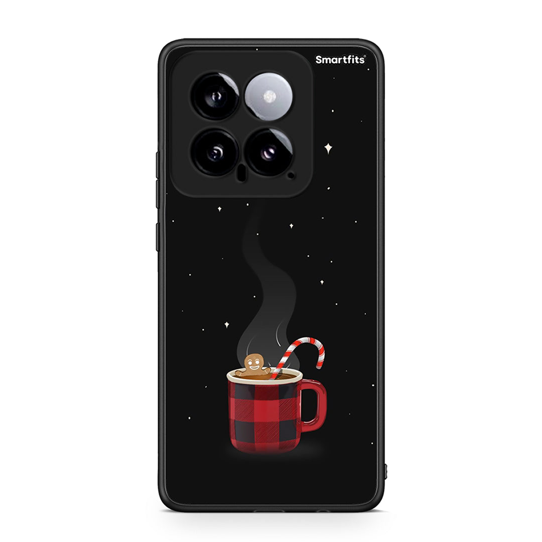 Xiaomi 14 5G Xmas Bathing θήκη από τη Smartfits με σχέδιο στο πίσω μέρος και μαύρο περίβλημα | Smartphone case with colorful back and black bezels by Smartfits