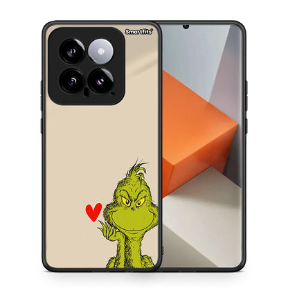 Θήκη Xiaomi 14 5G Xmas Grinch από τη Smartfits με σχέδιο στο πίσω μέρος και μαύρο περίβλημα | Xiaomi 14 5G Xmas Grinch case with colorful back and black bezels