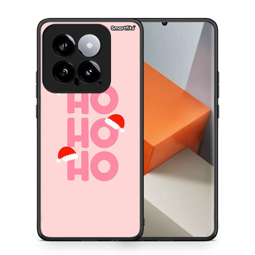 Θήκη Xiaomi 14 5G Xmas Ho Ho Ho από τη Smartfits με σχέδιο στο πίσω μέρος και μαύρο περίβλημα | Xiaomi 14 5G Xmas Ho Ho Ho case with colorful back and black bezels
