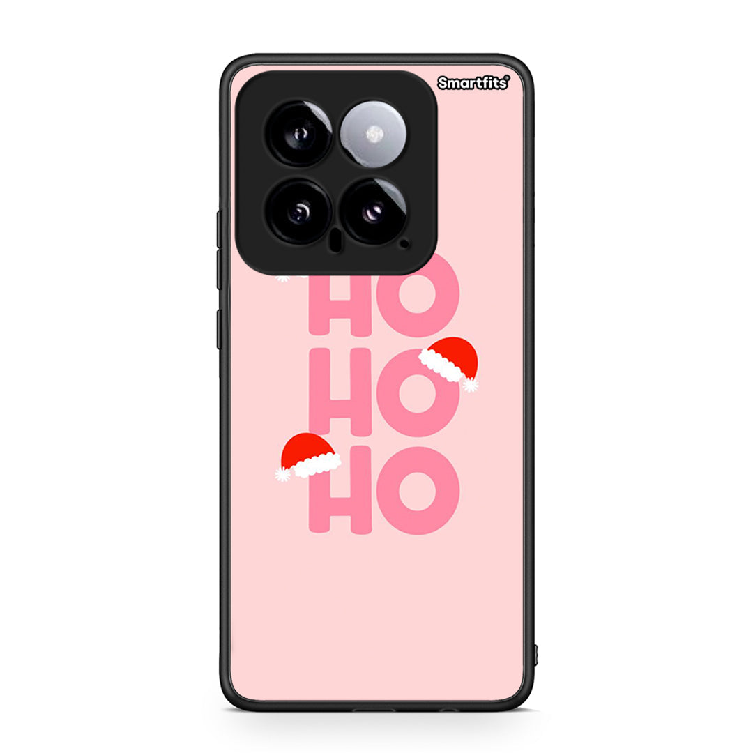 Xiaomi 14 5G Xmas Ho Ho Ho θήκη από τη Smartfits με σχέδιο στο πίσω μέρος και μαύρο περίβλημα | Smartphone case with colorful back and black bezels by Smartfits