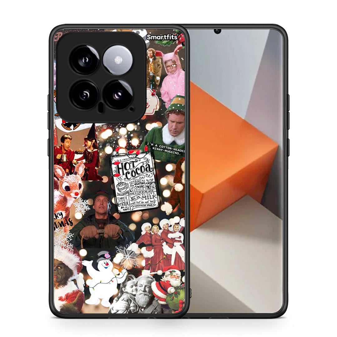 Θήκη Xiaomi 14 5G Xmas Movies από τη Smartfits με σχέδιο στο πίσω μέρος και μαύρο περίβλημα | Xiaomi 14 5G Xmas Movies case with colorful back and black bezels