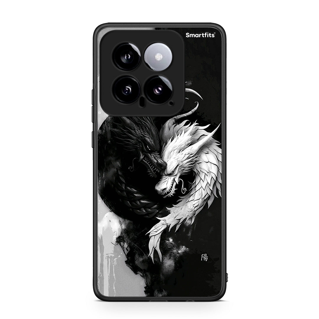 Xiaomi 14 5G Yin Yang Θήκη από τη Smartfits με σχέδιο στο πίσω μέρος και μαύρο περίβλημα | Smartphone case with colorful back and black bezels by Smartfits