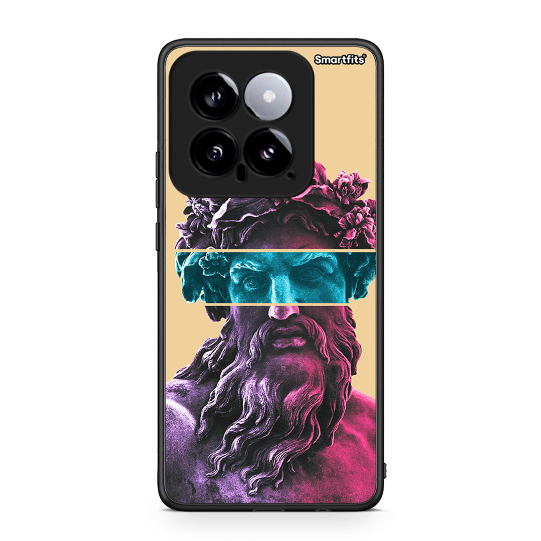 Xiaomi 14 5G Zeus Art Θήκη Αγίου Βαλεντίνου από τη Smartfits με σχέδιο στο πίσω μέρος και μαύρο περίβλημα | Smartphone case with colorful back and black bezels by Smartfits