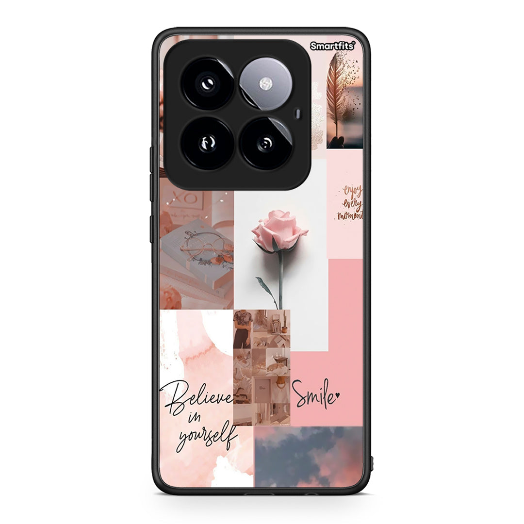Xiaomi 14 Pro 5G Aesthetic Collage θήκη από τη Smartfits με σχέδιο στο πίσω μέρος και μαύρο περίβλημα | Smartphone case with colorful back and black bezels by Smartfits