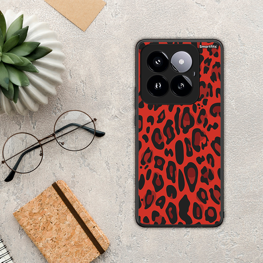 Animal Red Leopard - Xiaomi 14 Pro 5G θήκη