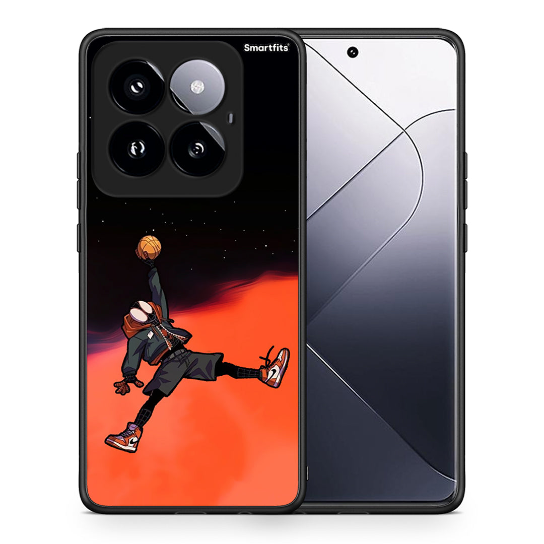 Θήκη Xiaomi 14 Pro 5G Basketball Hero από τη Smartfits με σχέδιο στο πίσω μέρος και μαύρο περίβλημα | Xiaomi 14 Pro 5G Basketball Hero case with colorful back and black bezels