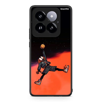 Xiaomi 14 Pro 5G Basketball Hero θήκη από τη Smartfits με σχέδιο στο πίσω μέρος και μαύρο περίβλημα | Smartphone case with colorful back and black bezels by Smartfits