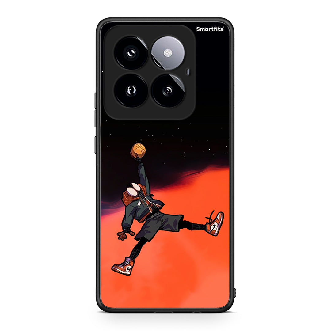 Xiaomi 14 Pro 5G Basketball Hero θήκη από τη Smartfits με σχέδιο στο πίσω μέρος και μαύρο περίβλημα | Smartphone case with colorful back and black bezels by Smartfits