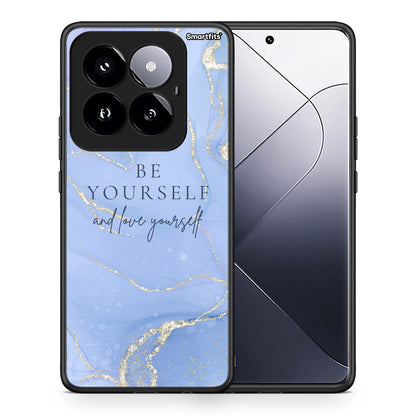 Θήκη Xiaomi 14 Pro 5G Be Yourself από τη Smartfits με σχέδιο στο πίσω μέρος και μαύρο περίβλημα | Xiaomi 14 Pro 5G Be Yourself case with colorful back and black bezels