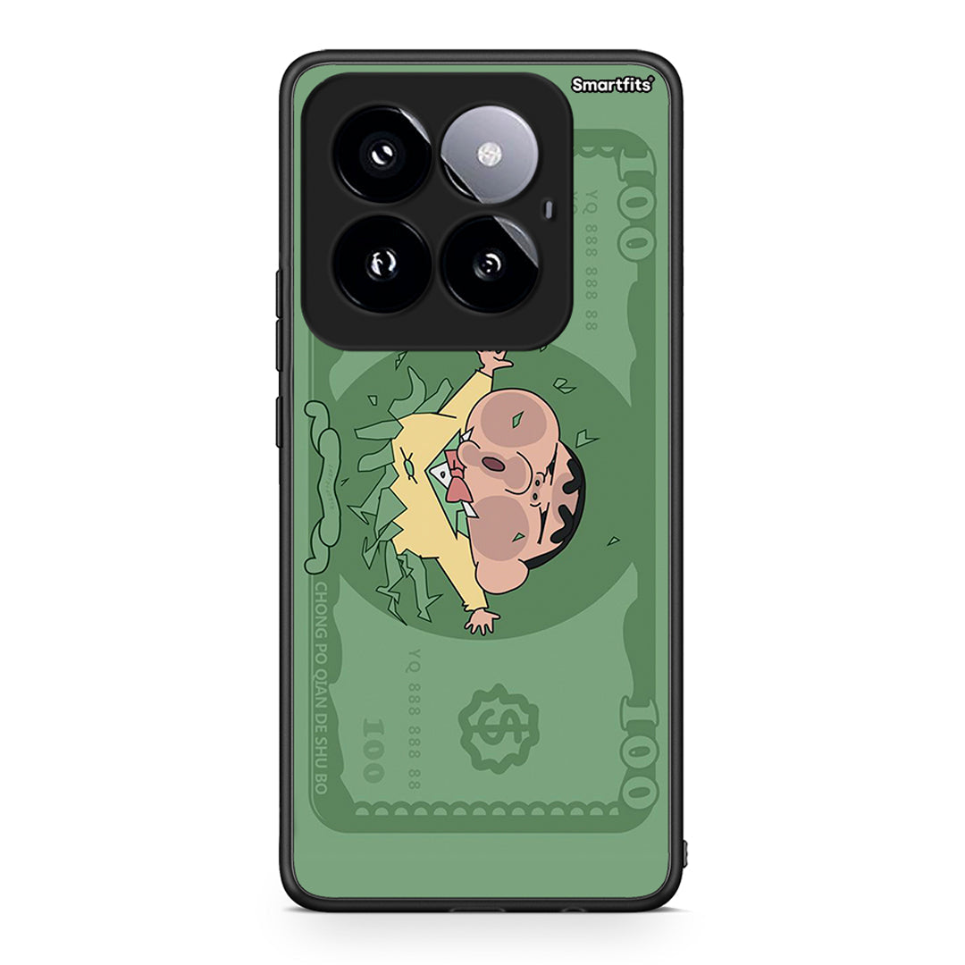 Xiaomi 14 Pro 5G Big Money Θήκη Αγίου Βαλεντίνου από τη Smartfits με σχέδιο στο πίσω μέρος και μαύρο περίβλημα | Smartphone case with colorful back and black bezels by Smartfits
