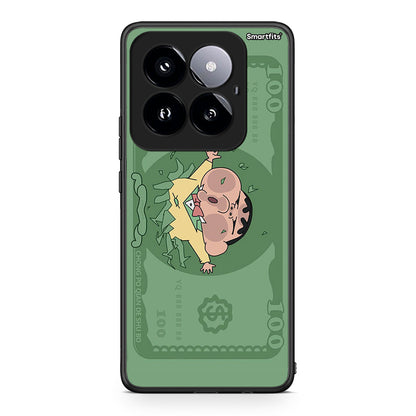 Xiaomi 14 Pro 5G Big Money Θήκη Αγίου Βαλεντίνου από τη Smartfits με σχέδιο στο πίσω μέρος και μαύρο περίβλημα | Smartphone case with colorful back and black bezels by Smartfits
