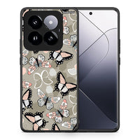 Thumbnail for Θήκη Xiaomi 14 Pro 5G Butterflies Boho από τη Smartfits με σχέδιο στο πίσω μέρος και μαύρο περίβλημα | Xiaomi 14 Pro 5G Butterflies Boho case with colorful back and black bezels