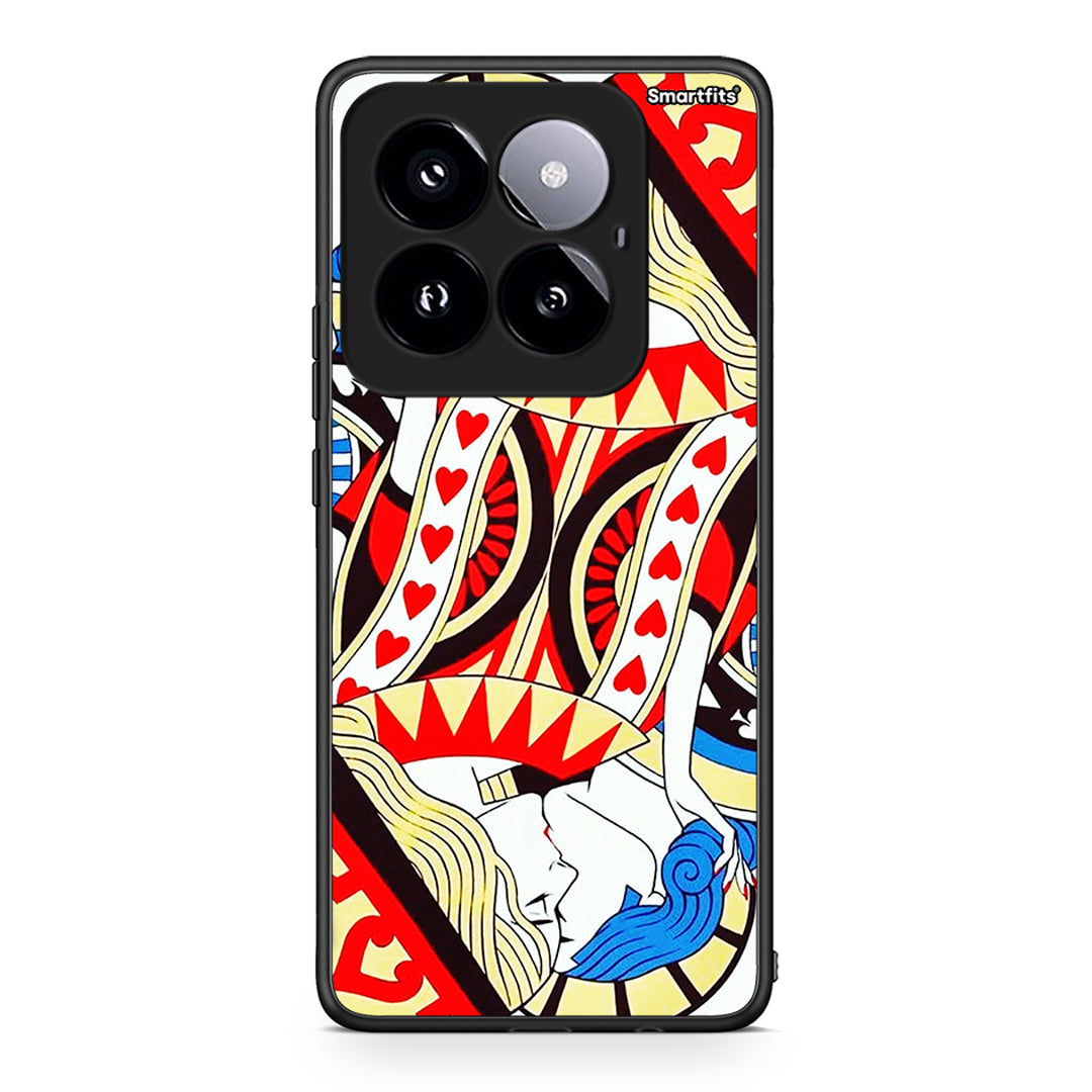 Xiaomi 14 Pro 5G Card Love θήκη από τη Smartfits με σχέδιο στο πίσω μέρος και μαύρο περίβλημα | Smartphone case with colorful back and black bezels by Smartfits