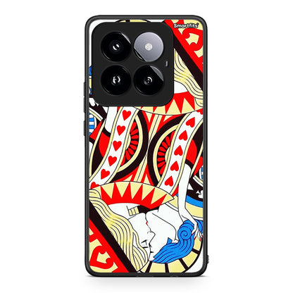 Xiaomi 14 Pro 5G Card Love θήκη από τη Smartfits με σχέδιο στο πίσω μέρος και μαύρο περίβλημα | Smartphone case with colorful back and black bezels by Smartfits