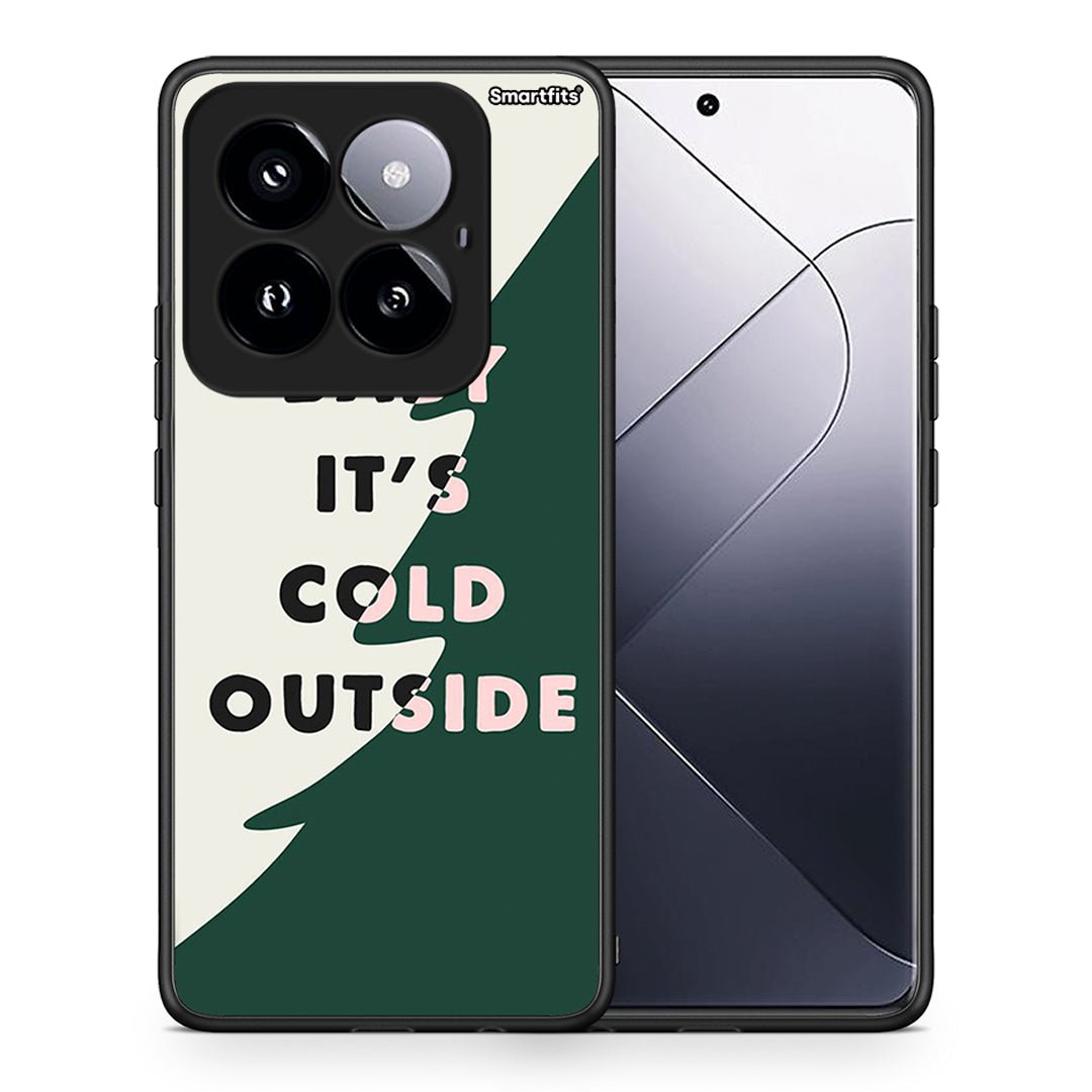 Θήκη Xiaomi 14 Pro 5G Cold Outside από τη Smartfits με σχέδιο στο πίσω μέρος και μαύρο περίβλημα | Xiaomi 14 Pro 5G Cold Outside case with colorful back and black bezels