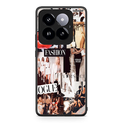 Xiaomi 14 Pro 5G Collage Fashion Θήκη Αγίου Βαλεντίνου από τη Smartfits με σχέδιο στο πίσω μέρος και μαύρο περίβλημα | Smartphone case with colorful back and black bezels by Smartfits