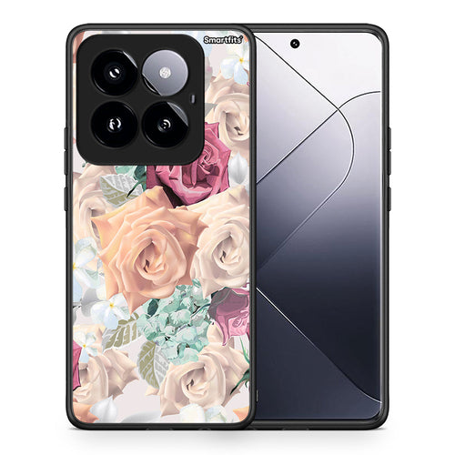 Θήκη Xiaomi 14 Pro 5G Bouquet Floral από τη Smartfits με σχέδιο στο πίσω μέρος και μαύρο περίβλημα | Xiaomi 14 Pro 5G Bouquet Floral case with colorful back and black bezels