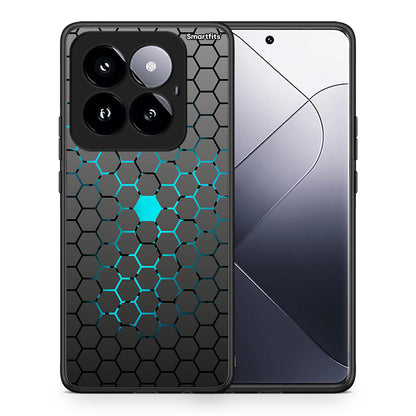 Θήκη Xiaomi 14 Pro 5G Hexagonal Geometric από τη Smartfits με σχέδιο στο πίσω μέρος και μαύρο περίβλημα | Xiaomi 14 Pro 5G Hexagonal Geometric case with colorful back and black bezels