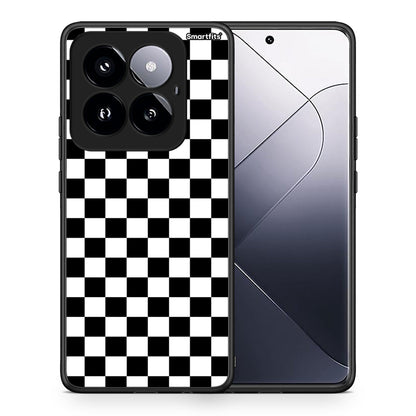 Θήκη Xiaomi 14 Pro 5G Squares Geometric από τη Smartfits με σχέδιο στο πίσω μέρος και μαύρο περίβλημα | Xiaomi 14 Pro 5G Squares Geometric case with colorful back and black bezels