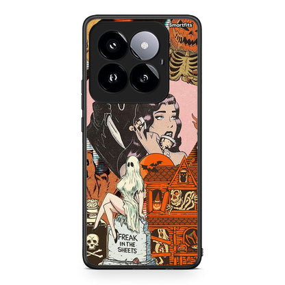 Xiaomi 14 Pro 5G Halloween Collage Θήκη από τη Smartfits με σχέδιο στο πίσω μέρος και μαύρο περίβλημα | Smartphone case with colorful back and black bezels by Smartfits