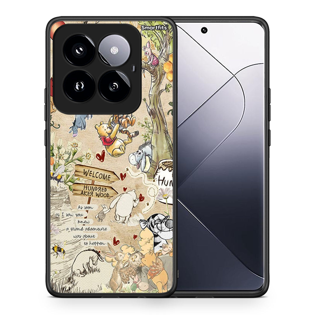 Θήκη Xiaomi 14 Pro 5G Happy Friends από τη Smartfits με σχέδιο στο πίσω μέρος και μαύρο περίβλημα | Xiaomi 14 Pro 5G Happy Friends case with colorful back and black bezels