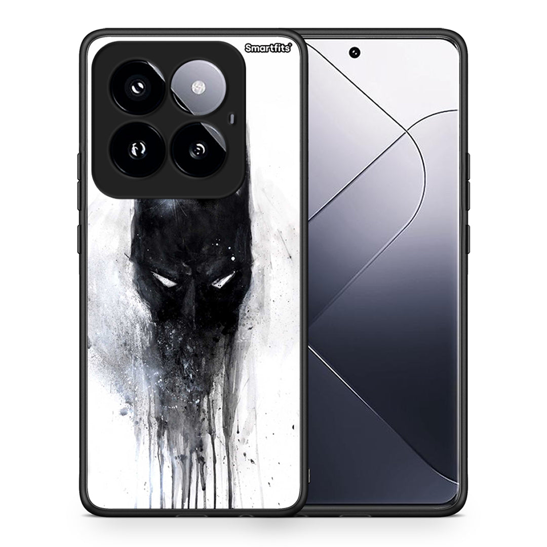 Θήκη Xiaomi 14 Pro 5G Paint Bat Hero από τη Smartfits με σχέδιο στο πίσω μέρος και μαύρο περίβλημα | Xiaomi 14 Pro 5G Paint Bat Hero case with colorful back and black bezels