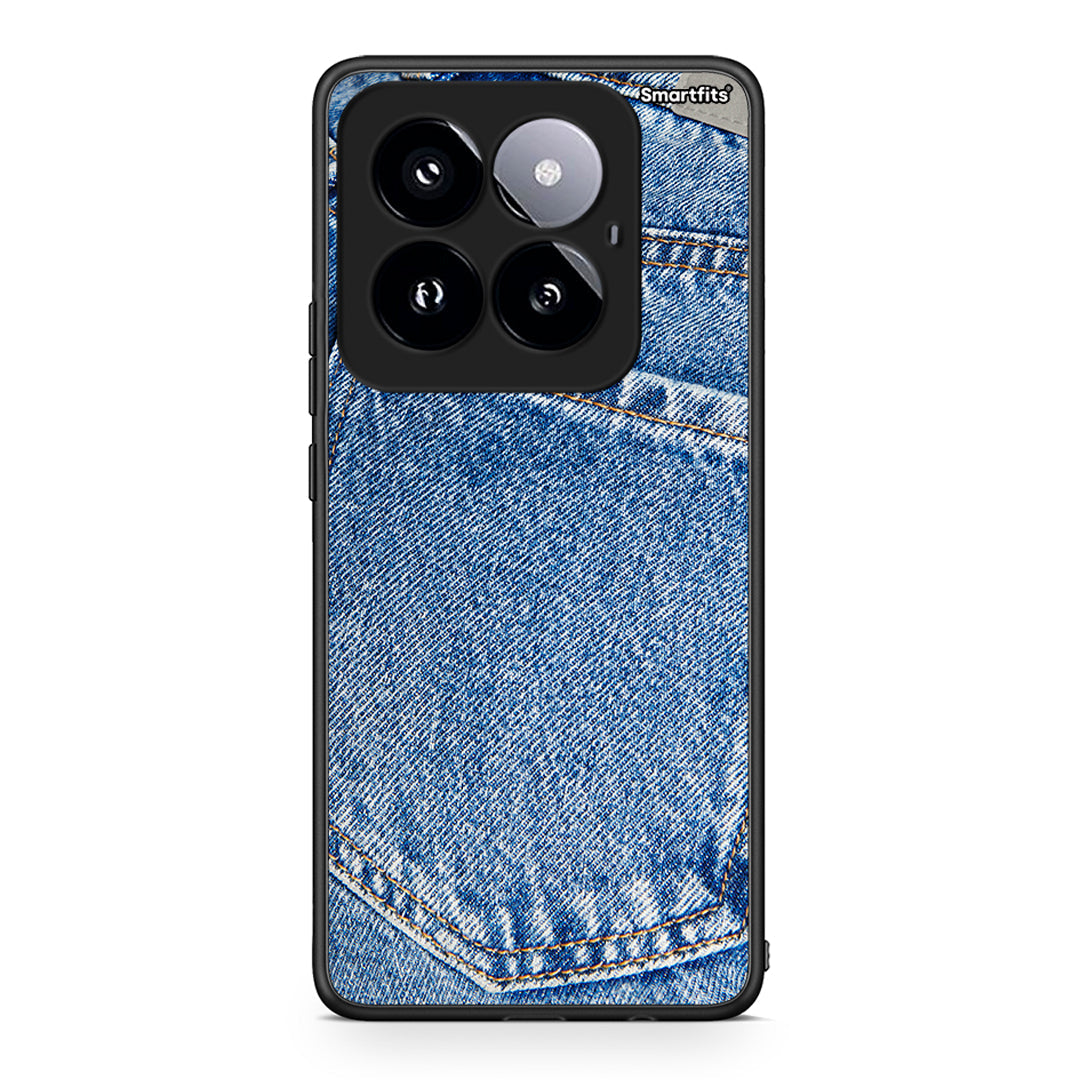 Xiaomi 14 Pro 5G Jeans Pocket θήκη από τη Smartfits με σχέδιο στο πίσω μέρος και μαύρο περίβλημα | Smartphone case with colorful back and black bezels by Smartfits