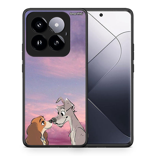 Θήκη Xiaomi 14 Pro 5G Lady And Tramp από τη Smartfits με σχέδιο στο πίσω μέρος και μαύρο περίβλημα | Xiaomi 14 Pro 5G Lady And Tramp case with colorful back and black bezels