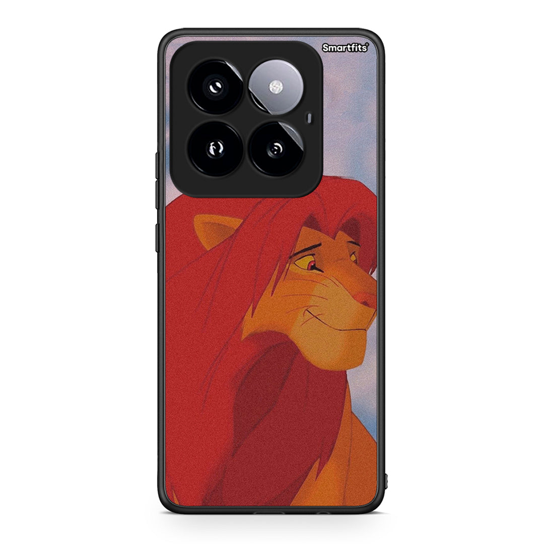 Xiaomi 14 Pro 5G Lion Love 1 Θήκη Αγίου Βαλεντίνου από τη Smartfits με σχέδιο στο πίσω μέρος και μαύρο περίβλημα | Smartphone case with colorful back and black bezels by Smartfits